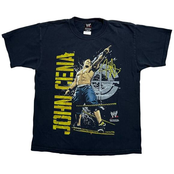 Vintage 2007 WWE By Hybrid Tees RARE John Cena AOP Graphic Youth‎ Tee - XL 18-20 - Picture 1 of 7
